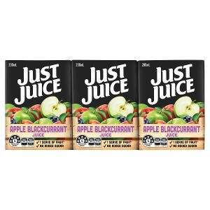 Just Juice Apple & Blackcurrant Juice (24x200ml)