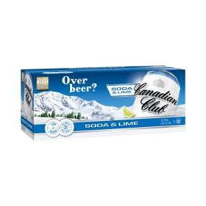 Canadian Club Lime & Soda 375ml cans case of 24
