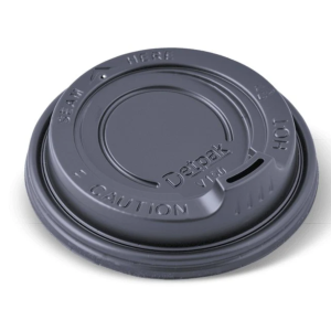 Coffee Cup Lids 12oz Black - Detpak (100 in sleeve)