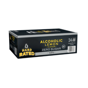 Hard Rated Zero Sugar Lemon 375ml Can (Case of 24)
