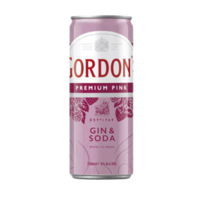 Gordons Pink Gin & Soda 250ml Cans - 24 pack